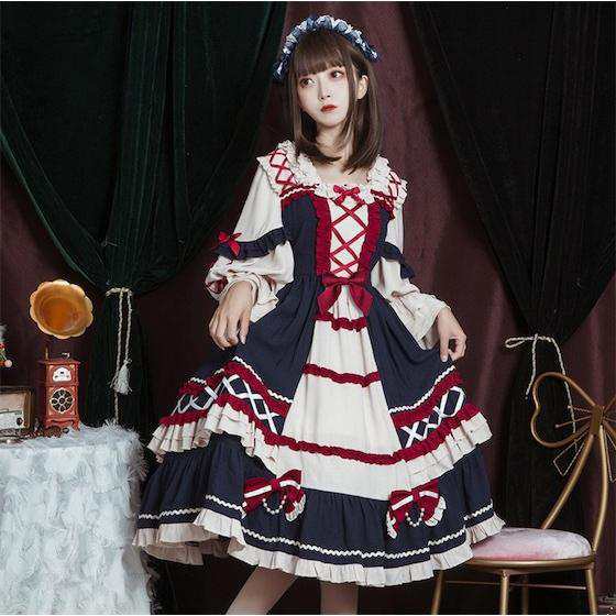 ロリータ ワンピース 長袖 可愛いワンピース Lolita コスプレ 美少女ドレス ロリィタ 衣装 原宿 かわいい お姫様  貴族コスチュームの通販はau PAY マーケット - 335shop | au PAY マーケット－通販サイト