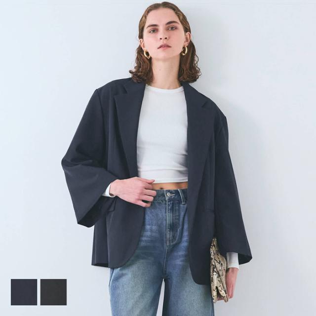 オーバーサイズ ワイドスリーブジャケット レディース 送料無料/メール便不可の通販は
