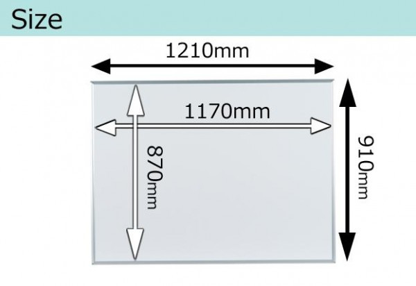 馬印 MAJI series(マジシリーズ)壁掛 スチールホワイト 無地ホワイトボード ヨコ使い用 W1210×H910mm MV34 |b03_2