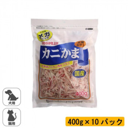 フジサワ 犬猫用 カニ入りかま メガパック 400g×10パック |b03