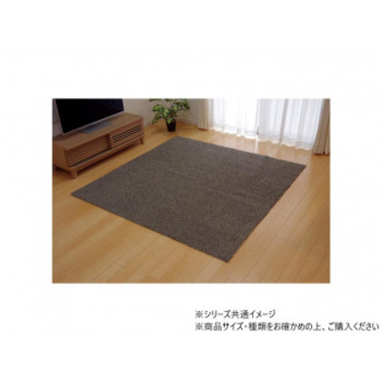 ラグ カーペット 3畳 洗える タフト風 『ノベル』 ベージュ 約140×340cm 裏:すべりにくい加工 (ホットカーペット対応) 3964549 |b03