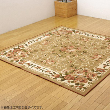 ナイロンカーペット 『撥水キャンベル』 ベージュ 江戸間6畳(約261×352cm) 5418759 |b03