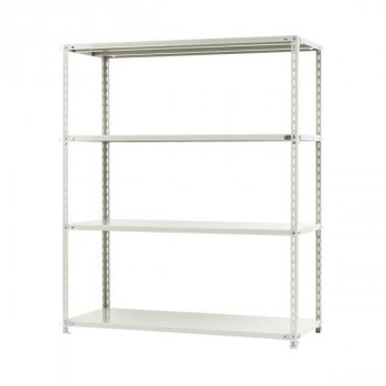 スチールラック　NC1500-18　4段 間口1500×奥行450×高さ1800mm　ホワイト スチールラック NC1500-18 4段 間口1500×奥行450×高さ1800mm ホワイト