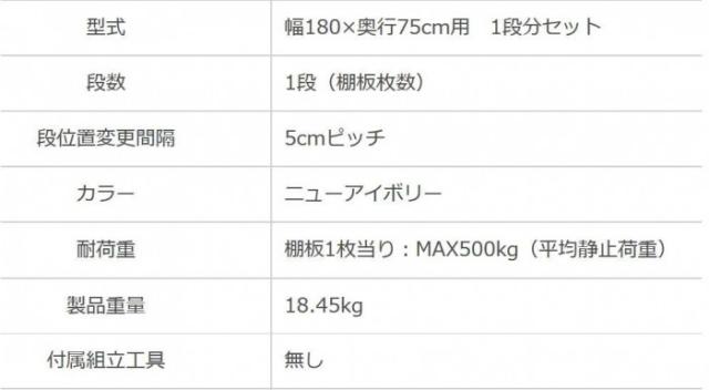 中量仕合わせ 耐荷重500kg印字機 単体 間口1800×奥ふかさ750粍 加えること板 ニュー象牙色 |b03