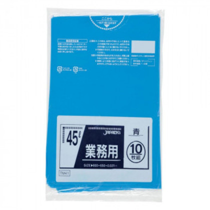 ジャパックス スタンダードポリ袋45L 青 10枚×60冊 TM41 |b03
