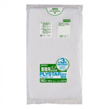 ジャパックス プライスターエコポリ袋90L 半透明 10枚×60冊 PS98 |b03 8,827円