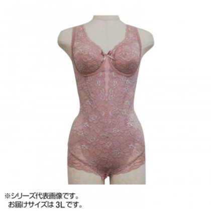 TAMURA Yauco 総レース多機能ボディスーツ TYN90 アッシュローズ 3L-TYN90-111-3L |b03