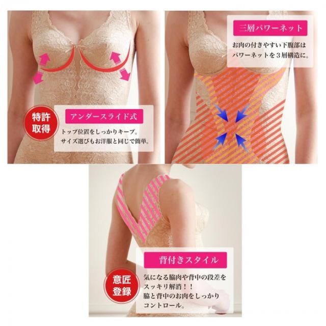 TAMURA Yauco 総レース多機能ボディシェーパー TYP90 ブラック L-TYP90