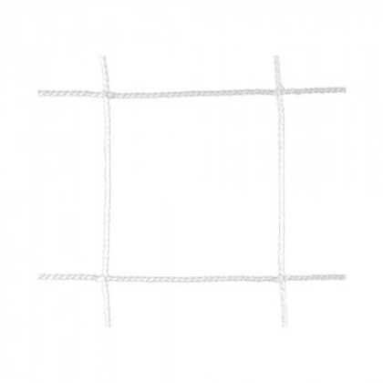 鵜沢ネット ミニサッカーゴールネットL型 白 440dt/44本・12cm目 88282 |b03