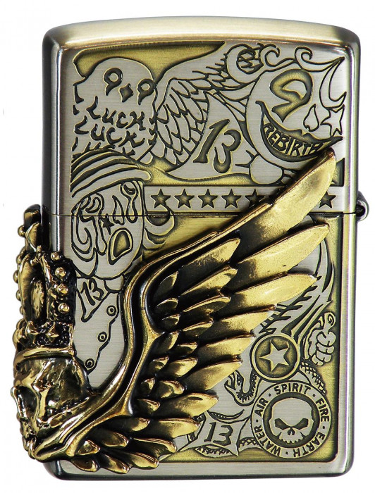 ZIPPO フォーチューンヘッド Ni＆BSコンビネーション古美 |b03_1