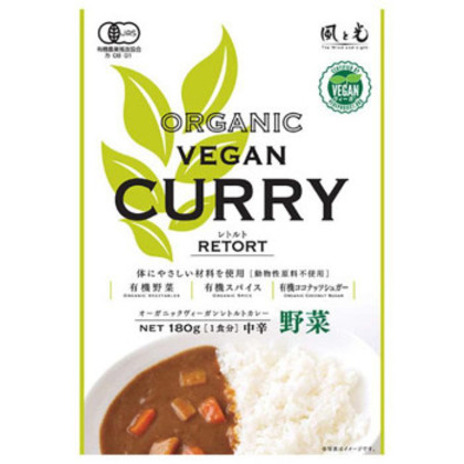風と光 オーガニックヴィーガンレトルトカレー 野菜 180g×24 |b03