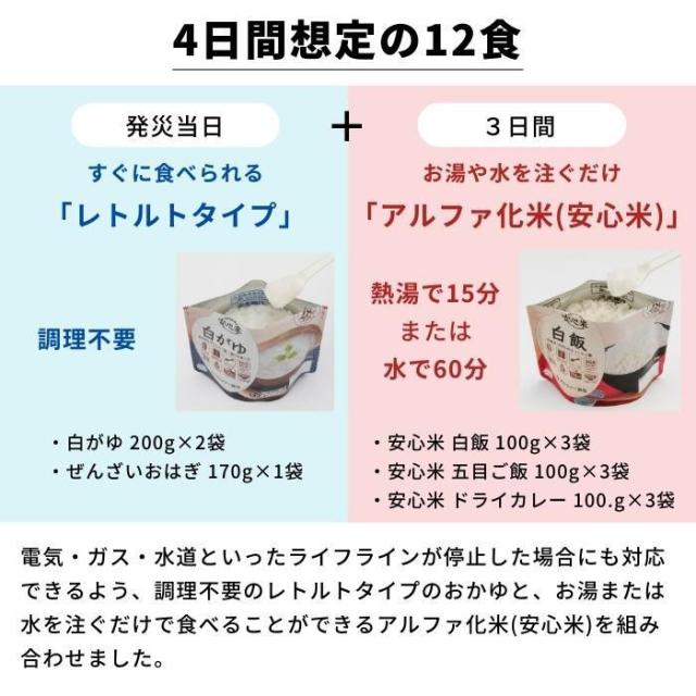 アルファー食品 備えて安心お米の12食セット 1470g ×4箱セット 11421781 |b03