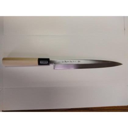 日本製 堺の包丁 堺一文字吉国作 白二鋼 柳刃 包丁240mm |b03