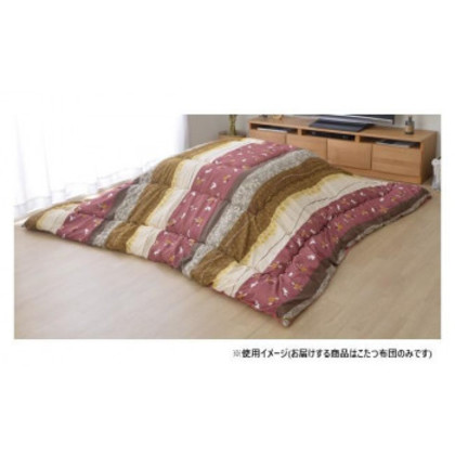 こたつ布団 正方形 単品 和柄 ウサギ柄 ローズ 約205×205cm 1160300250103 |b03