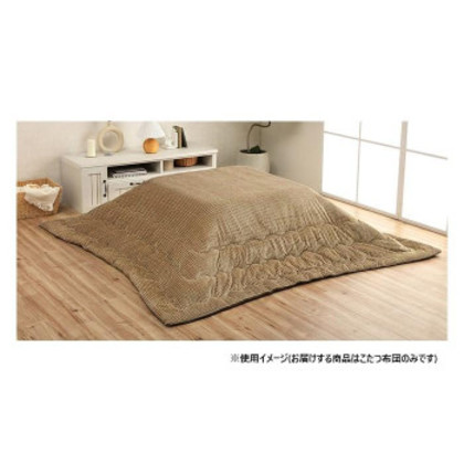 こたつ布団 正方形 無地 コーデュロイ調 抗菌防臭 ベージュ 約205×205cm 1181830020311 |b03