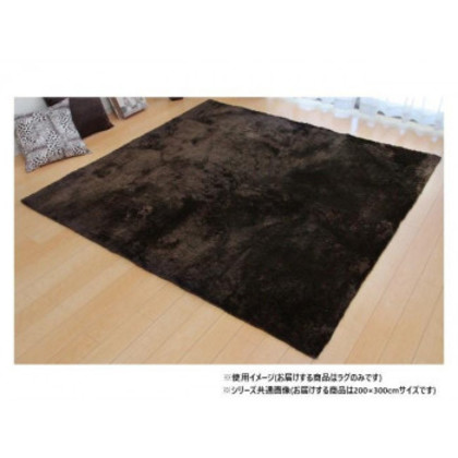 ソフトシャギー調ラグ 「ラルジュ」 4畳 ブラウン 約200×300cm 1280200061403 |b03 12,331円