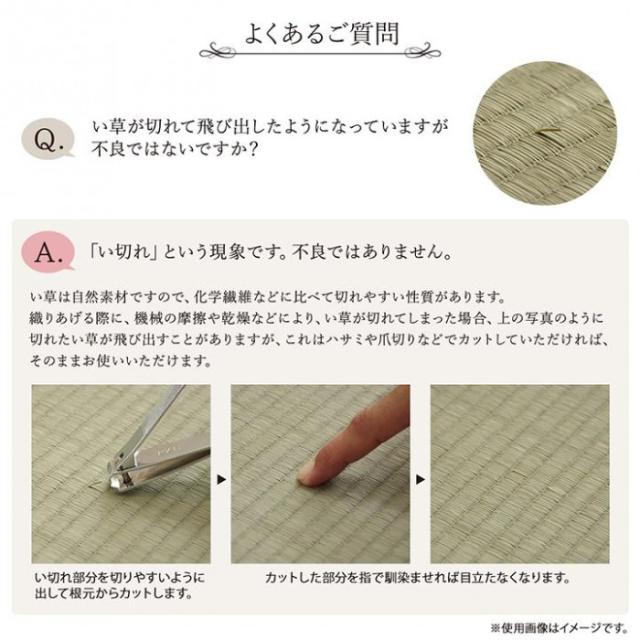ラグ い草 モダン 日本製 ウレタン 抗菌防臭 約191×191cm ブラック 1051480033604 |b03_6