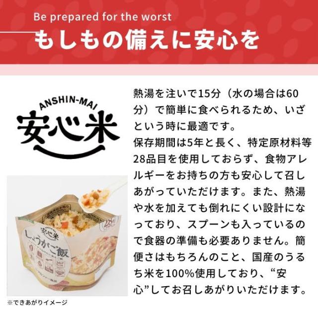 アルファー食品 安心米 しょうがご飯(玄米入り) 100g 50袋セット 11421769 |b03_1