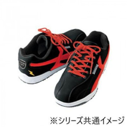 アイトス 51622  セーフティシューズ(耐油・静電)(男女兼用)  ブラック×レッド  22.0cm |b03