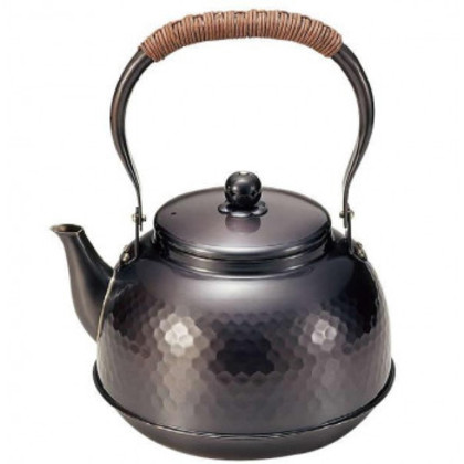 新光堂 真心 純銅黒銅仕上げ鎚目湯沸し2.3L BC-7 |b03