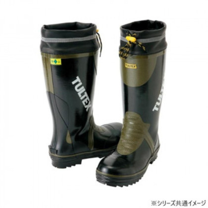 アイトス 4703  安全ゴム長靴(糸入り)  ブラック×OD  25.0cm |b03