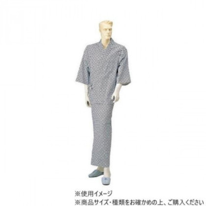 神戸生絲 紳士セパレートねまき(ラグラン袖・裾よけプラス1枚)フリー  No.30  コン  幾何柄 |b03