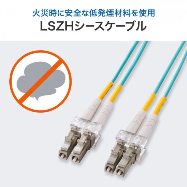 サンワサプライ 眼鏡型光衣料繊維有線テレビ(マルチ50μmOM3、LC×2-LC×2) 3m HKB-OM3LCLC-03N |b03