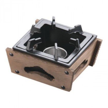 遠藤商事 アルミ 民芸調コンロ(固形燃料皿付) 大 QKV08001 |b03