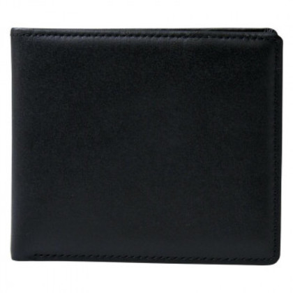 良品工房 日本製牛革二つ折り財布(ブラック) K18-245 5418-187 |b03