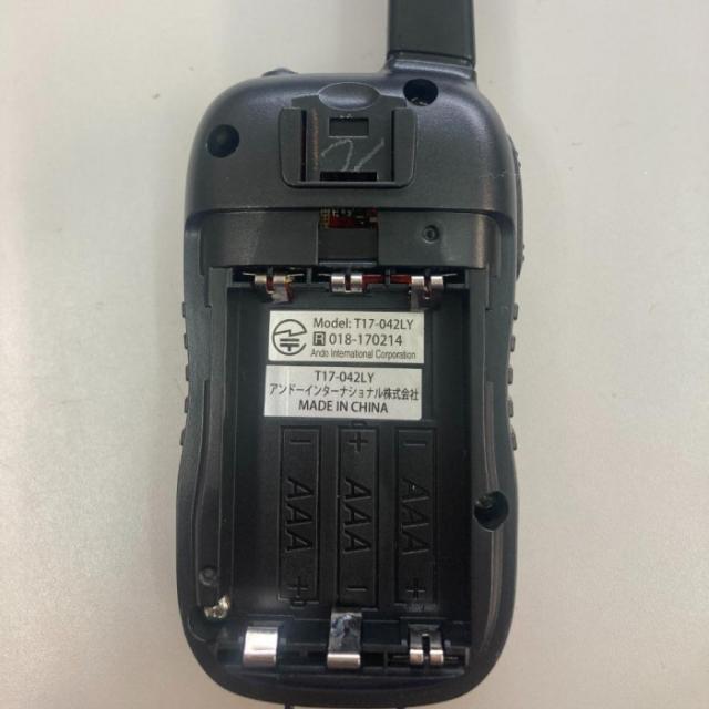 未使用あり ANDO ポケットトランシーバー T17-042LY-2P 3セット T17