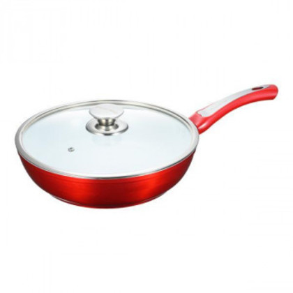 D＆S シャイニーセラミックフライパン 28cm ガラス蓋付 ASYI103 |b03