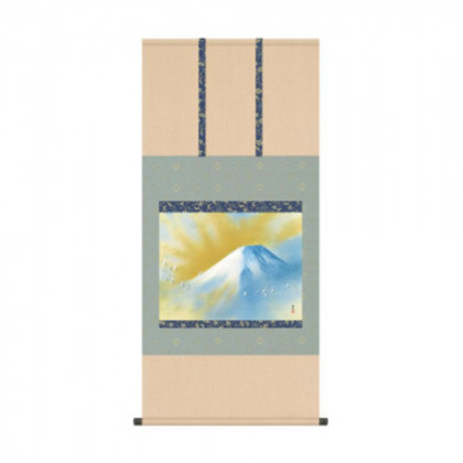 掛軸 横山大観霊峰飛鶴 54.5×115cm KZ2G9-002 |b03