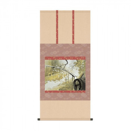 掛軸 川合玉堂暮春の雨 54.5×115cm KZ2G9-012 |b03