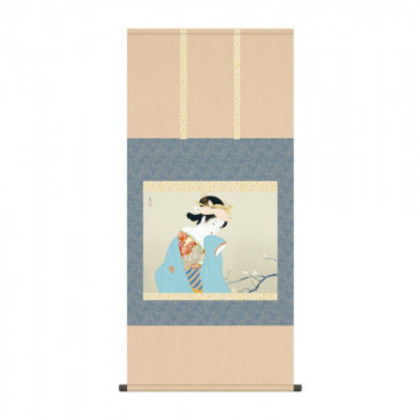 掛軸 上村松園春芳 54.5×115cm KZ2G9-024 |b03