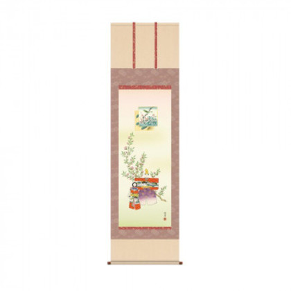 掛軸 香山緑翠 立雛 54.5×190cm KZ2F1-183 |b03