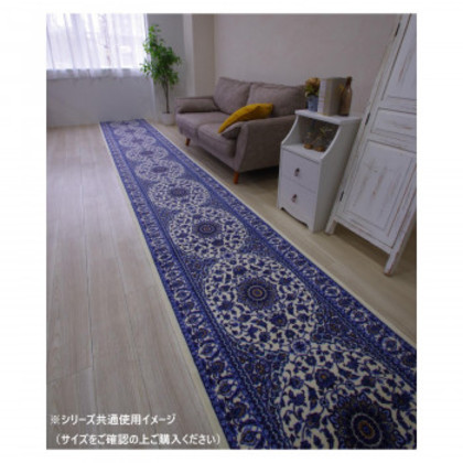 エミール 廊下敷きマット(抗菌防臭 吸水速乾) 日本製 80×540cm ブルー |b03