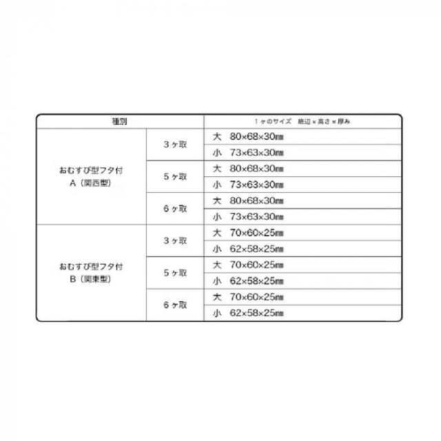 山県化学(ヤマケン) おむすび型 フタ付 (B)6ケ取(小) |b03_3