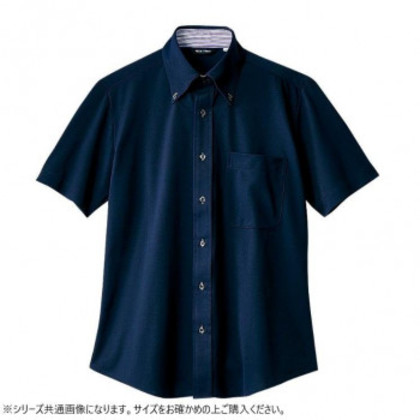 住商モンブラン ニットシャツ 兼用 半袖 ネイビー ZK2712-9CB-SS SSサイズ |b03