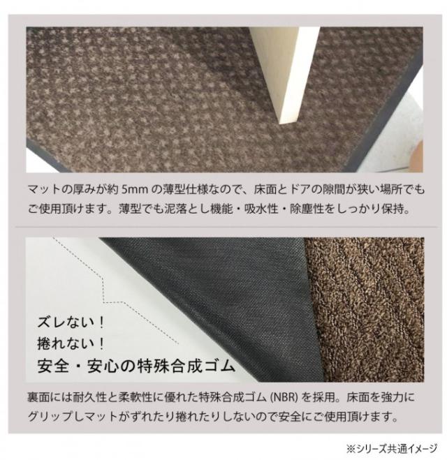 (クリーンテックス) スクレイプマットS     シルバー  75  ×  90  cm |b03_1