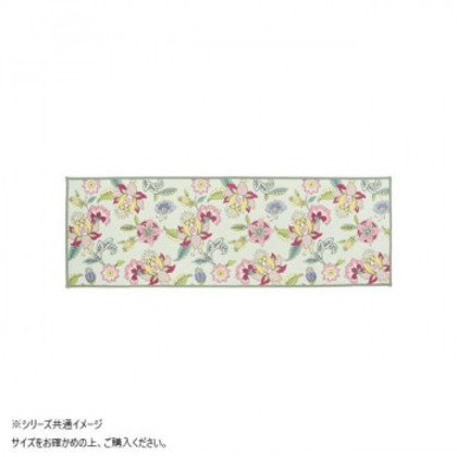 川島織物セルコン ミントン シンクロナイズハドンフラワー キッチンマット 50X180cm FT1234 G グリーン |b03