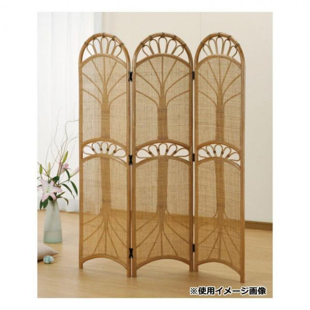 今枝商店 Romantic Rattan 籐スクリーン 3連(3パネル) B423 |b03