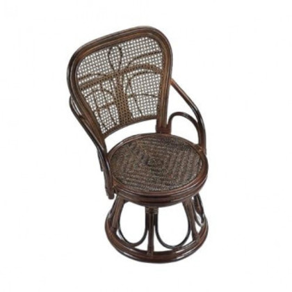 今枝商店 Romantic Rattan 籐ハイバックサポート回転スツール S42B |b03