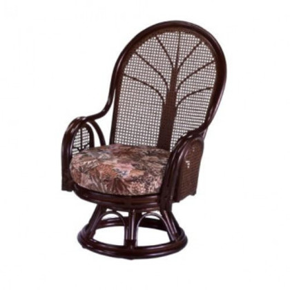 今枝商店 Romantic Rattan 籐ハイバック 回転座椅子 ハイタイプ TK901 |b03