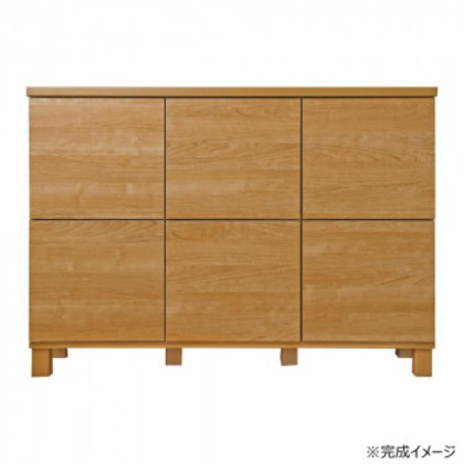 日本製組立家具 リビングボード 収納キャビネット CO-NC-8011CB ナチュラル |b03