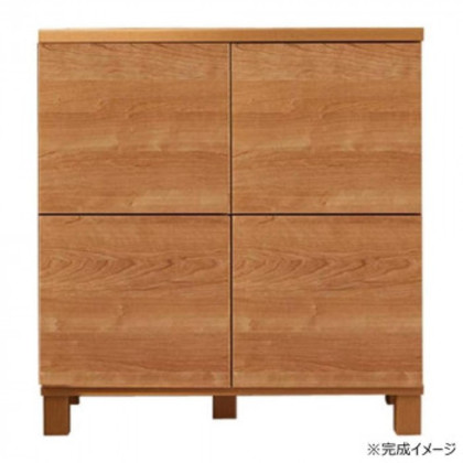 日本製組立家具 リビングボード 収納キャビネット CO-NC-8075CB ナチュラル |b03