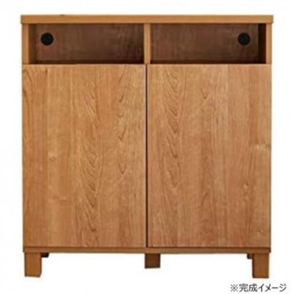 日本製組立家具 リビングボード 収納キャビネット CO-NC-8075CT ナチュラル |b03