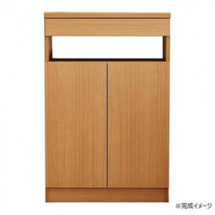 日本製組立家具 FAX台60型 ルーター収納 ナチュラル |b03