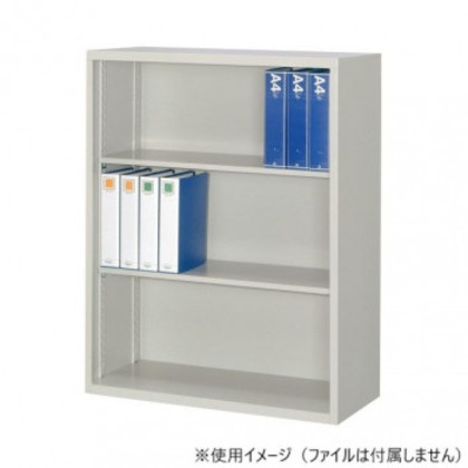 A4対応書庫 オープン書庫 H1110 棚板2枚付 ニューグレー COM-FO40-G11 |b03