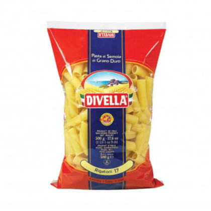 DIVELLA ディヴェッラ パスタ ♯17 リガトーニ 500g×24個 606-148 |b03