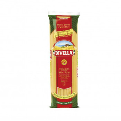 DIVELLA ディヴェッラ パスタ ♯08 スパゲッティ・リストランテ (ブロンズ) 500g×24個 606-105 |b03